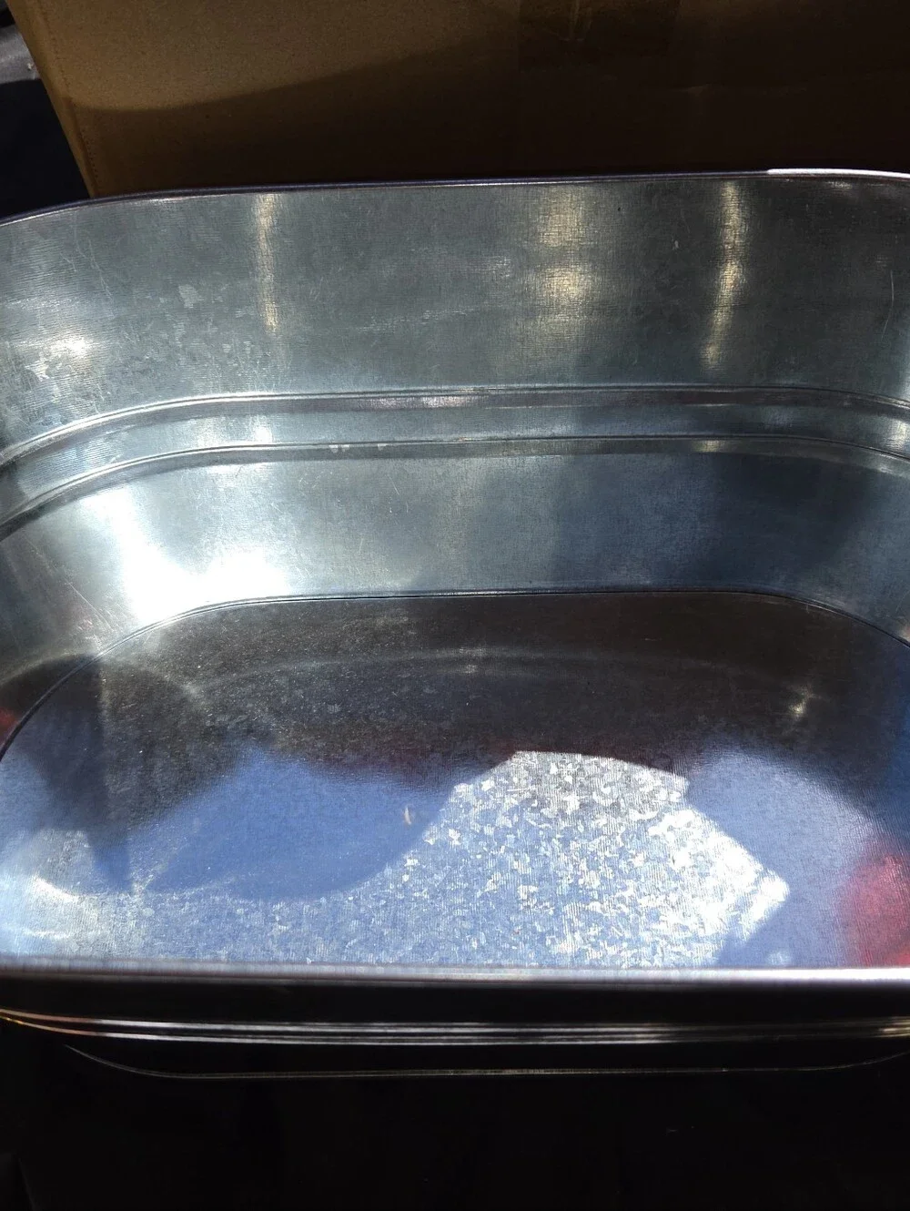 Galvanized Metal Beverage Tub - Silver Bucket Cooler